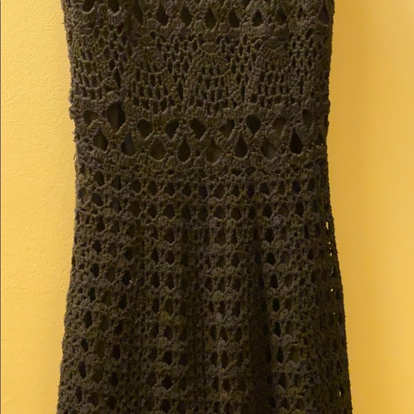 Sleeveless Crochet Black Dress - Picture 7 of 9